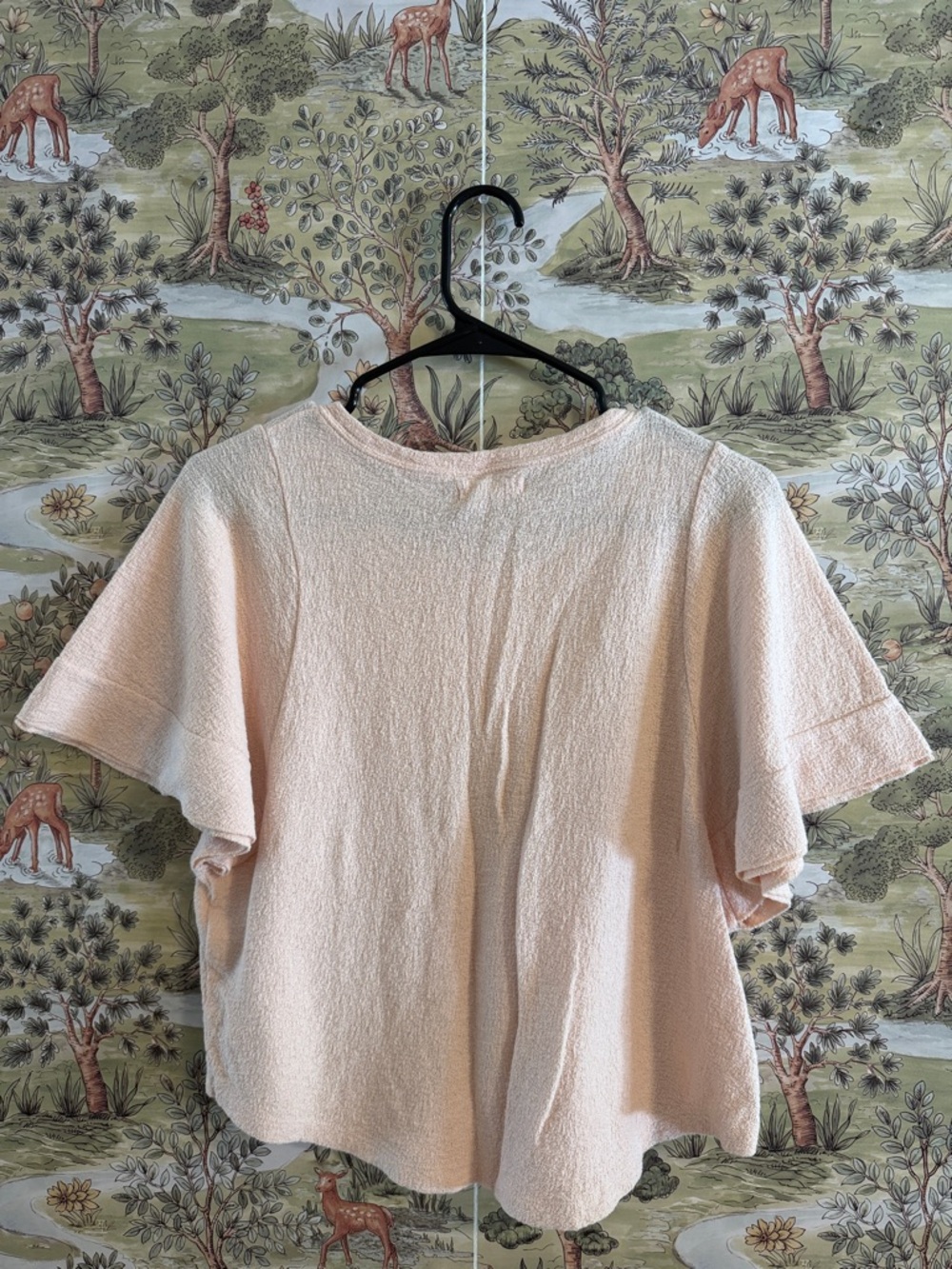 Madewell delicate Peach Short-Sleeve Textured Top - Picture 4 of 7